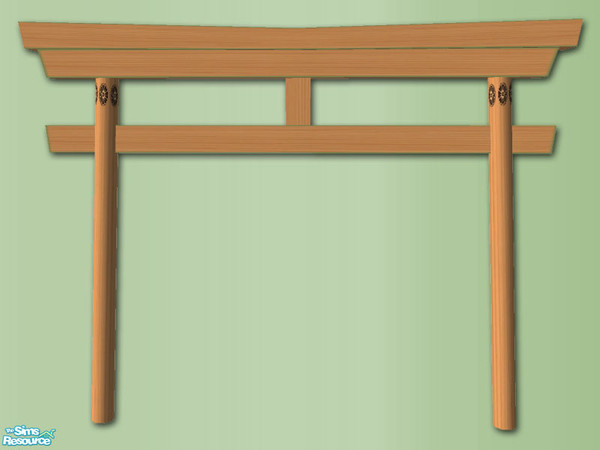 Sims 2 — Oriental Torii Gate - Recol 02 by Shakeshaft — Part of a recolour set of my Oriental Garden, with lightwood