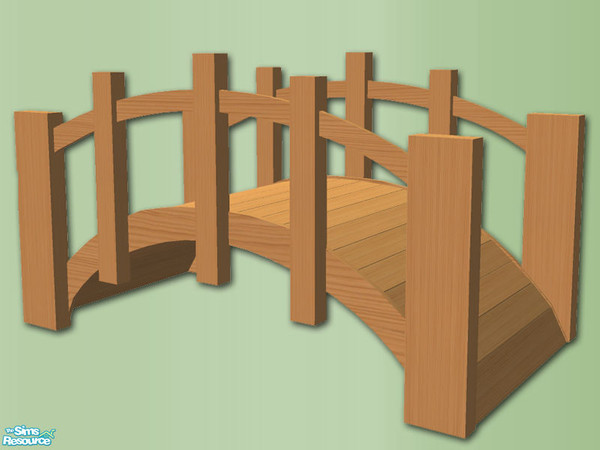 Sims 2 — Decorative Bridge - Recol 02 by Shakeshaft — Part of a recolour set of my Oriental Garden, with lightwood