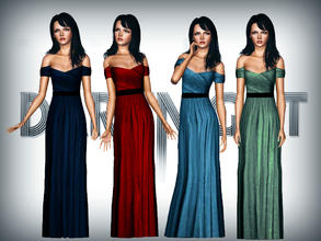 Sims 3 — Silk Gown by DarkNighTt — Silk Gown for Proms. Have 1 recolorable part, 3 Varitions, 1 Stencil. 