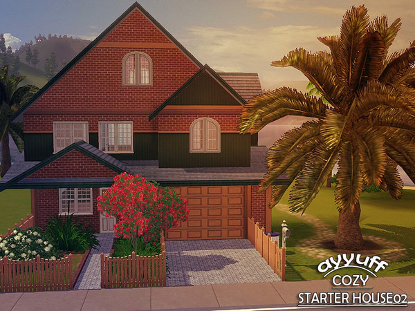Sims 3 — Cozy Starter House02 by ayyuff — A cozy and stylish house with wood and brick exterior makeover,and also this