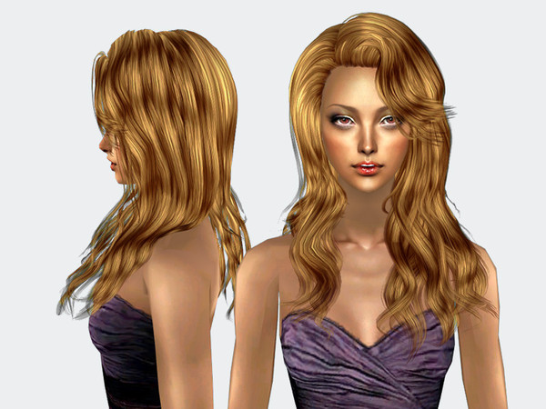Sims 2 — Artificial Love Hairstyle - Brown by Cazy — Hairstyle for female, young adult~elder
