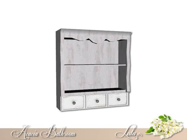 Sims 3 — Acacia Bathroom Cabinet by Lulu265 — Can move up and down Part of the Acacia Bathroom Set Fully CAStable Made by