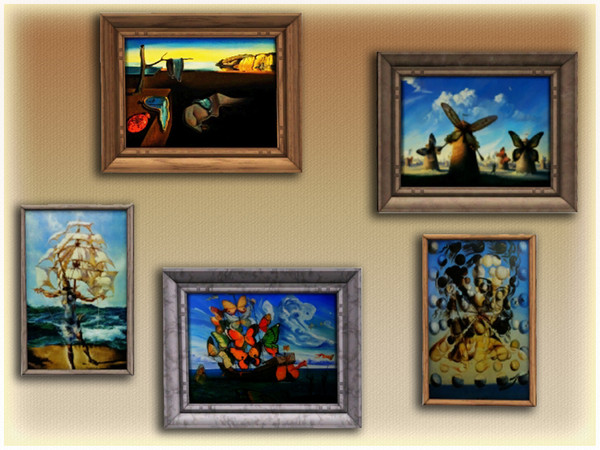 Sims 3 — Salvador Dali Paintings Set by mix_666 — Don't you just love his paintings? they're so weird and cool... I think
