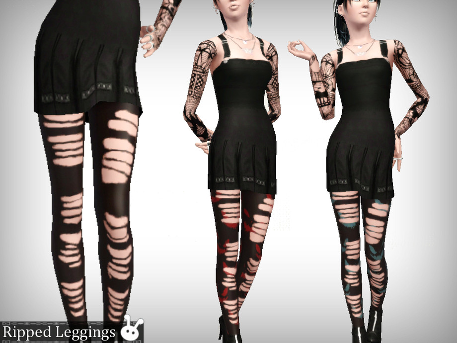 Sims 3 - Ripped Leggings by XxNikkibooxX - Fashionable ripped leggings for ...