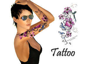 Sims 3 — Simply Divine Flower Tattoo by Ms_Blue — Presenting my new model Naomi Jamieson in the Simply Divine Flower