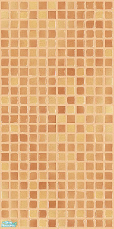 Sims 2 — Orange Mosaic Wall #3 by Hanefcik — Do you want to give Your Sims' bathrooms a unique yet modern look? Buy this