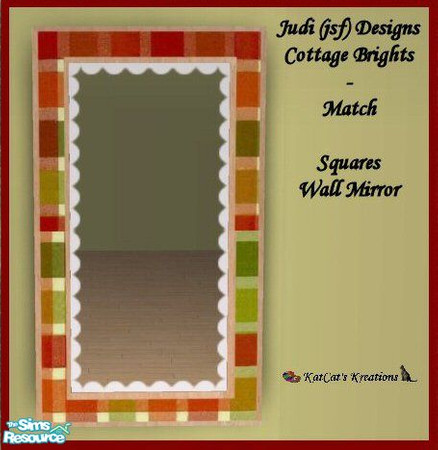 Sims 2 — CBM - Squares Wall Mirror by KatCat — Recolor of the \"Functional Eloquence Mirror\" from the Open For