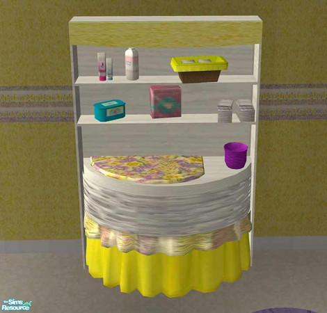 Sims 2 — Lemonberry Nursery - TC46 - Baby Table by Riverwillows — Lovely white wood baby table. Part of the Lemonberry