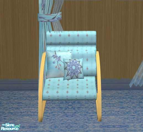 Sims 2 — Twilight Nursery - TC 50 - Chair by Riverwillows — Lovely blue nursing chair. Part of the Twilight Nursery by