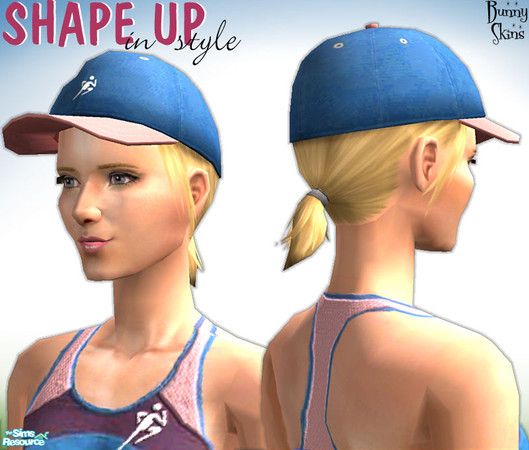 Sims 2 — ShapeUp In Style: Blue & Rose Cap Blonde by BunnyTSR — Designed to be worn with my Blue & Rose