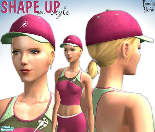 Sims 2 — ShapeUp In Style:Berry & Mint Cap Blonde by BunnyTSR — Designed to be worn with my Berry & Mint