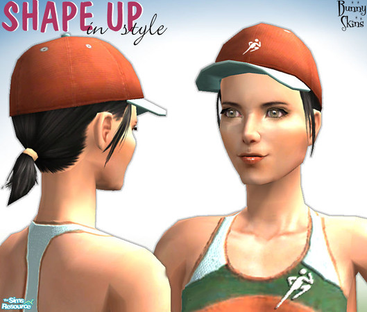 Sims 2 — Shape Up In Style: Earthtones Cap Black by BunnyTSR — Designed to be worn with my Earthtones sportswear, a