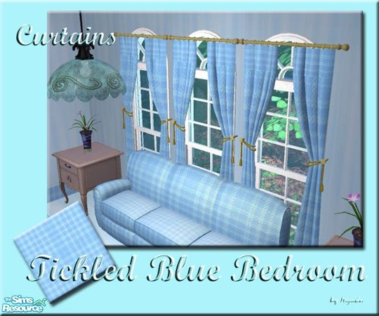 Sims 2 — Tickled Blue Bedroom - Curtains by Alyosha — A Bedroom set recolor. This time, for your peaceful little boys.