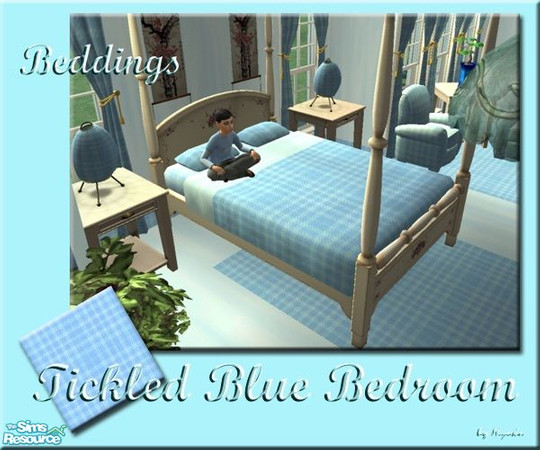 Sims 2 — Tickled Blue Bedroom - Beddings by Alyosha — A Bedroom set recolor. This time, for your peaceful little boys.