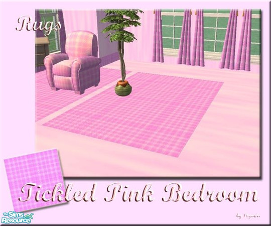 Sims 2 — Tickled Pink Bedroom - Rugs by Alyosha — A Bedroom Set Recolor. Perfect for your little daughters! This is my