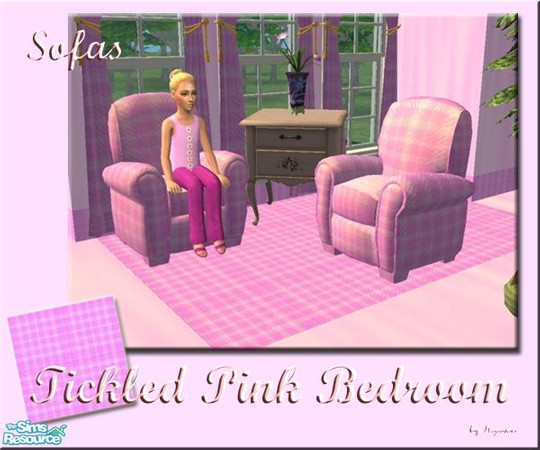 Sims 2 — Tickled Pink Bedroom - Sofas by Alyosha — A Bedroom Set Recolor. Perfect for your little daughters! This is my
