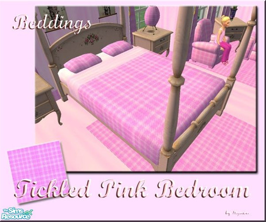Sims 2 — Tickled Pink Bedroom - Beddings by Alyosha — A Bedroom Set Recolor. Perfect for your little daughters! This is