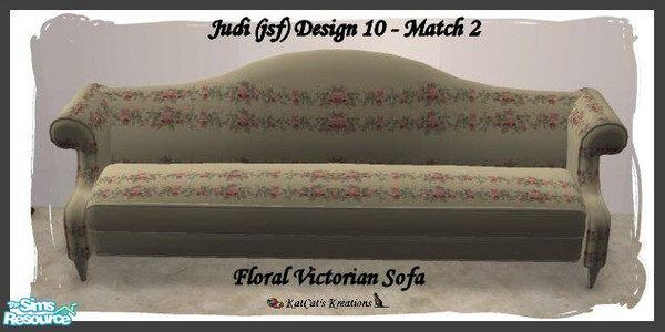 Sims 2 — D10M2 - Floral Victorian Sofa by KatCat — 