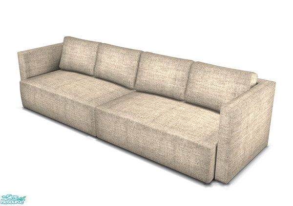 Sims 2 — Mondrian - Sofa Grey Recolor by Murano — Contemporary sofa with grey fabric.