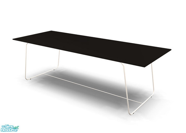 Sims 2 — Mondrian - Dining Table Black Recolor by Murano — Black puristic dining table.