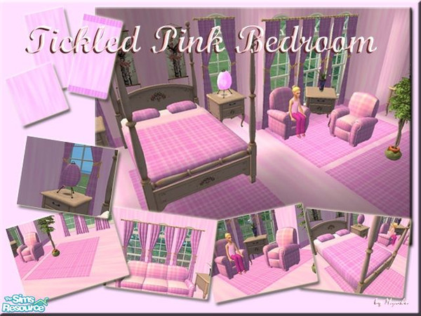 Sims 2 — Tickled Pink Bedroom by Alyosha — A Bedroom Set Recolor. Perfect for your little daughters! This is my first