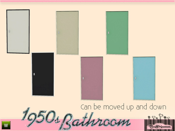 Sims 3 — 1950s Bathroom DekoDoor by BuffSumm — Part of the *1950s Bathroom* ***TSRAA***