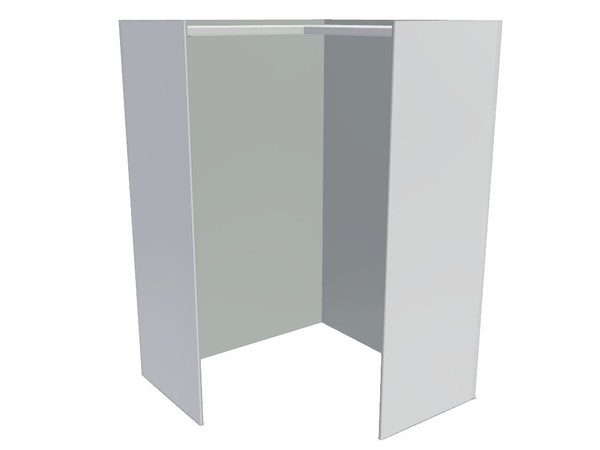 Sims 3 — White Cream Corner Element by Flovv — The corner of the closet.