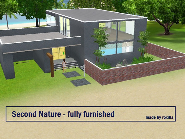 Sims 3 — Second Nature by Roxilla2 — Modern one-bedroomed home, fully furnished and ready to move in. This house has a