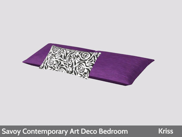 Sims 3 — Savoy Art Deco Bedroom Bed Pillows by Kriss — Give your bed a new life with some new pillows. Made by Kriss@TSR.