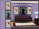 Sims 3 — Fairy Cat Paintings by Serenstar by serenstar752 — Three Fairy Cat Paintings by Shelah Dow, aka Serenstar.