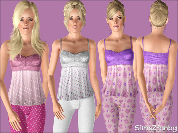 The Sims Resource 361 Sleepwear Top