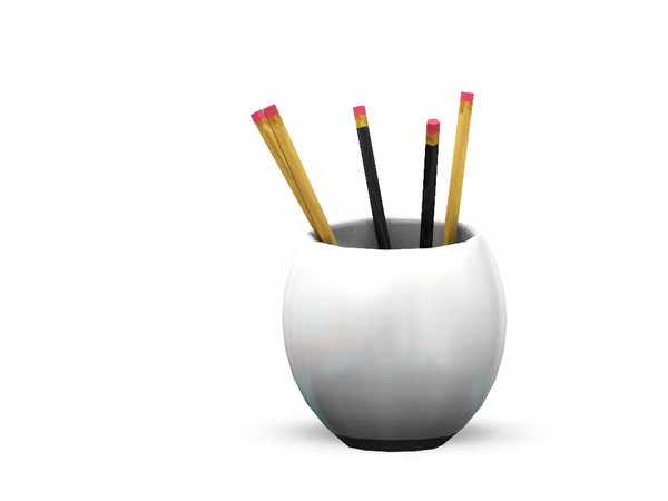 Sims 3 — Ashton Pencil Cup by sim_man123 — A stylish, round pencil cup to decorate your desk. Made by sim_man123 from