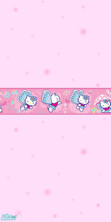 Sims 2 — Pink Hello Kitty Nursery  - Wallpaper  by lym — Part of my Hello Kitty Nursery Set.