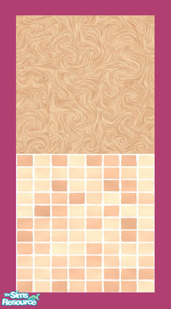 Sims 2 — MDP Pastel Orange Swirl Half Tile V2 by MelandStv — There are 12 colourful walls in this set. hey are part of my