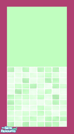 Sims 2 — MDP Pastel Green Half Tile V2 by MelandStv — There are 12 colourful walls in this set. hey are part of my Pastel