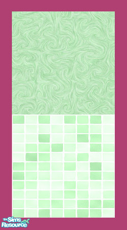 Sims 2 — MDP Pastel Green Swirl Half Tile V2 by MelandStv — There are 12 colourful walls in this set. hey are part of my