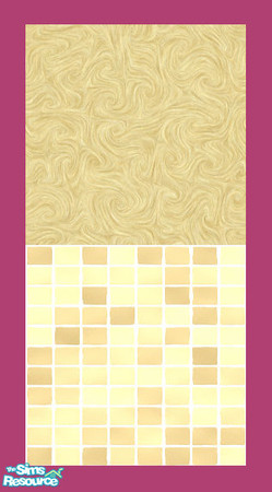 Sims 2 — MDP Golden Swirl Half Wall V2 by MelandStv — There are 20 colourful walls in this set. They are part of my