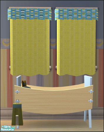 Sims 2 — Nanu Baby room - blue - Curtain by Elize-37sims — One tile curtain