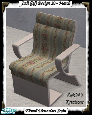 Sims 2 — D10M - Floral Victorian Sofa by KatCat — Recolor of the "Prosperous Perch Sofa by Well Bred and Co."