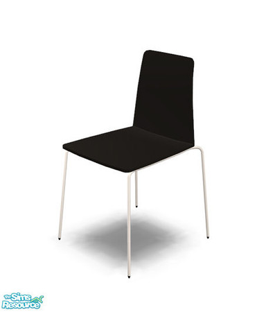 Sims 2 — Mondrian - Chair Black Recolor by Murano — Puristic black chair.