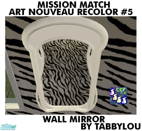 Sims 2 — TL - MM Art Nouveau Wall Mirror Frame Rec05 by TabbyLou — St. Ajoque Reproductions "See Plus" Mirror