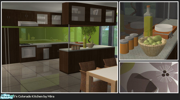 Sims 2 — Colorado kitchen - darkwood by mirake — 