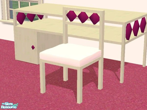 Sims 2 — Royal Jewels - Pink Sapphire - Chair by EarthGoddess54 — Part of the Royal Jewels bedroom mesh set. Base game