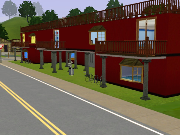 Sims 3 — luxury hostel by Luciboy2 — A modern and luxury hostel for sims on vacation contains: - 1 kitchen - 2 bathrooms