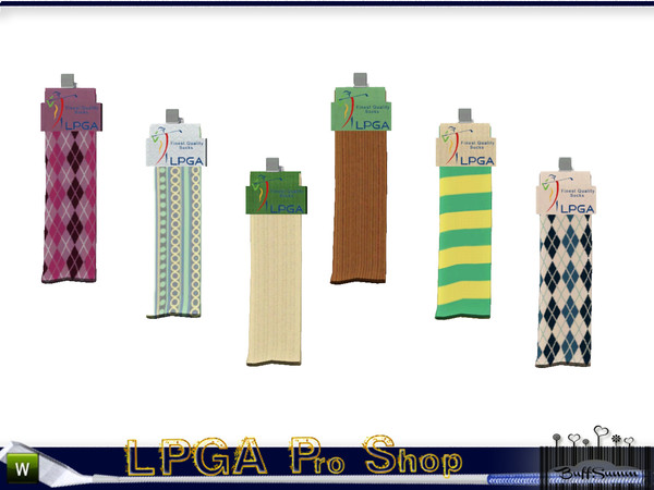 Sims 3 — LPGA Pro Shop Socks by BuffSumm — In the tradition and sport of Woman's Golfing part of the LPGA Country Club.