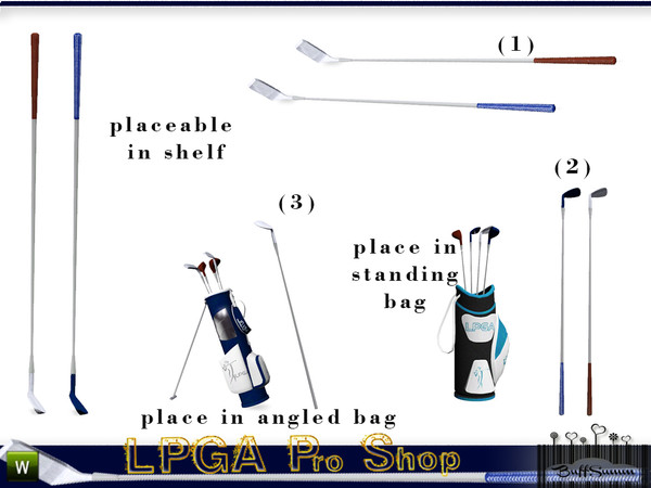 Sims 3 — LPGA Pro Shop Golf Club D by BuffSumm — In the tradition and sport of Woman's Golfing part of the LPGA Country