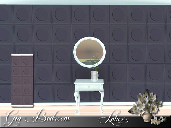 Sims 3 — Gia Bedroom Wall by Lulu265 — Part of the Gia Bedroom Set Fully CAStable Made by Lulu265 for TSR. Please do not