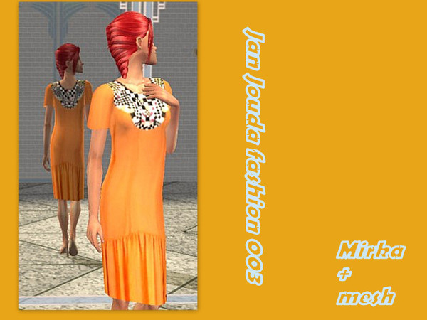 Sims 2 — African inspired beaded dress by L-75_sims — African summer dress for your sims. 