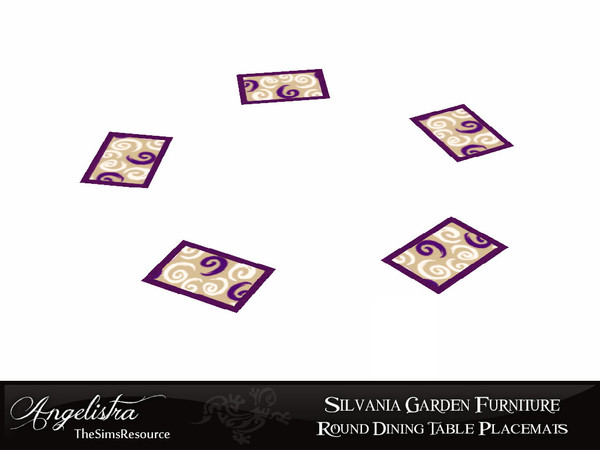 Sims 3 — Silvania Placemats 4 round table by Angelistra — Need that little extra something for when you have guests over?