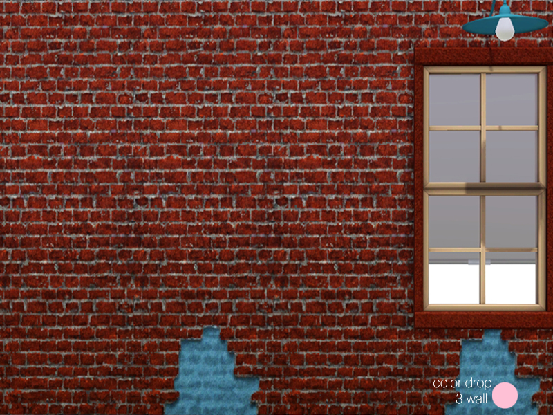 The Sims Resource | Color Drop 3 Wall